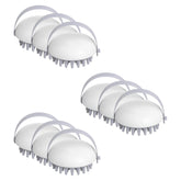 Kuber Industries Hair Massager Brush | Soft Silicone Bristles | Shampoo Brush for Hair Washing | Scalp Massager | Massager Brush For Dandruff | 9 Piece | Pack of 3 | XJWTEU | White